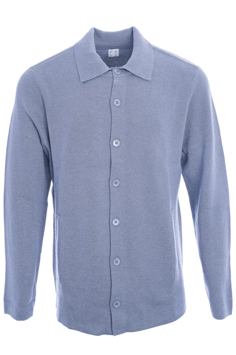 Strickjacke aus Seide und Kaschmir Blau