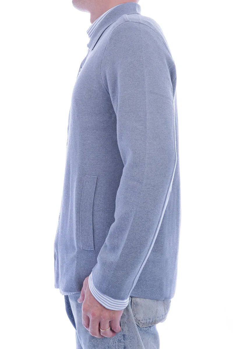 Strickjacke aus Seide und Kaschmir Blau