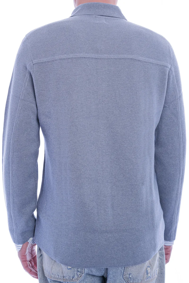 Strickjacke aus Seide und Kaschmir Blau