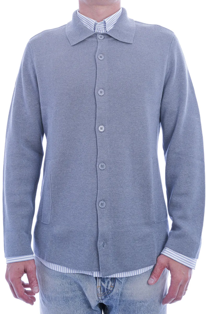 Strickjacke aus Seide und Kaschmir Blau