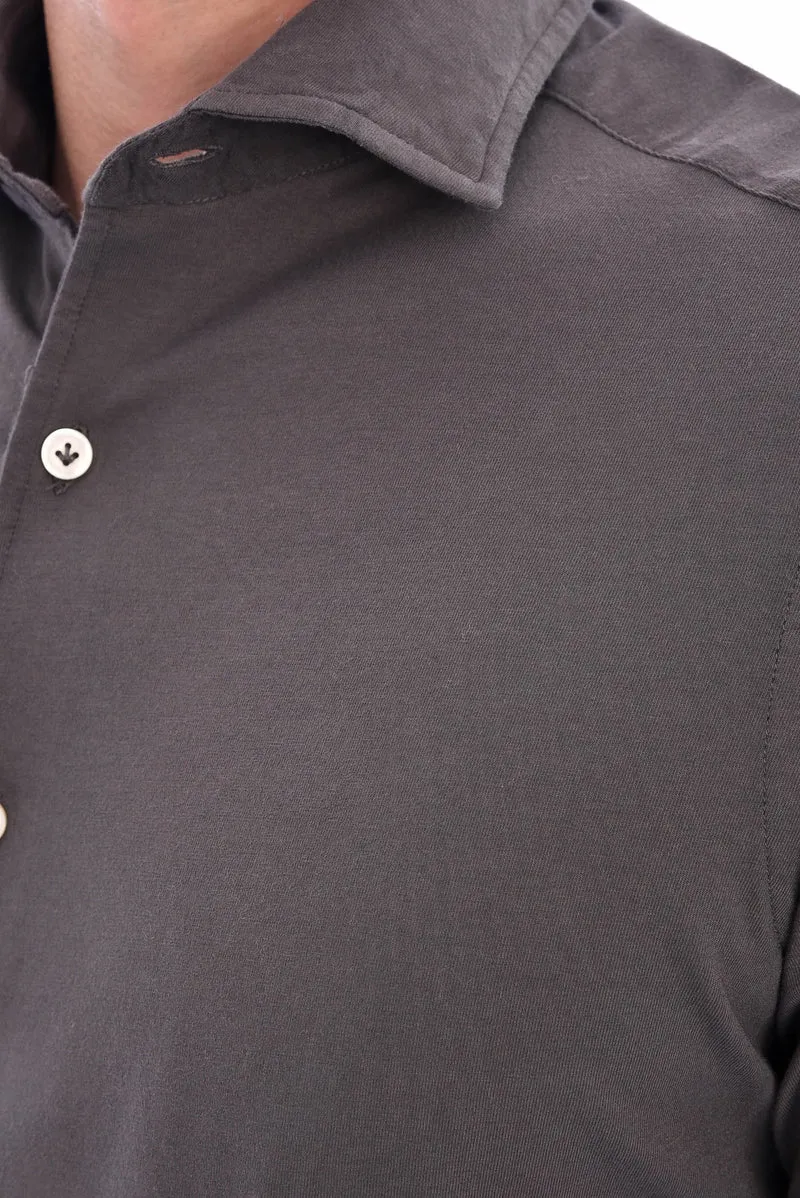 Jerseyhemd Grau