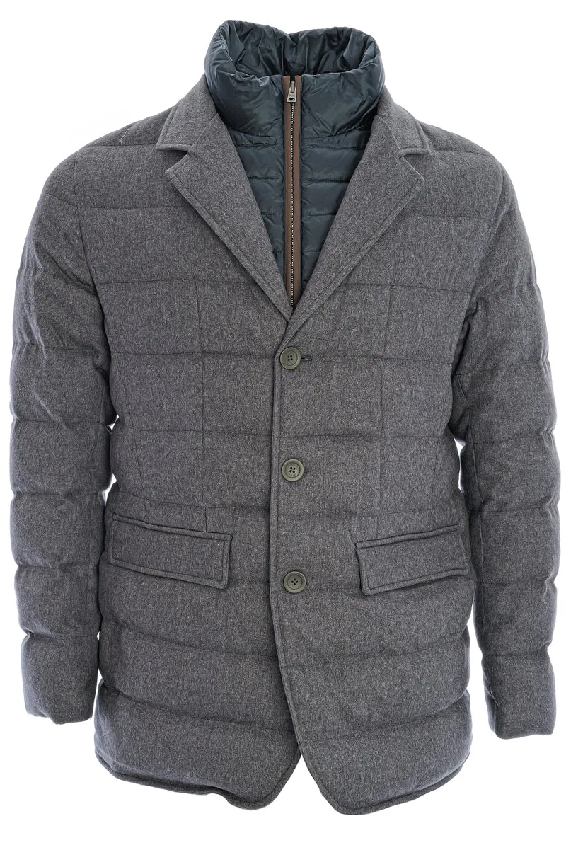 Daunenjacke im Blazer-Look Grau