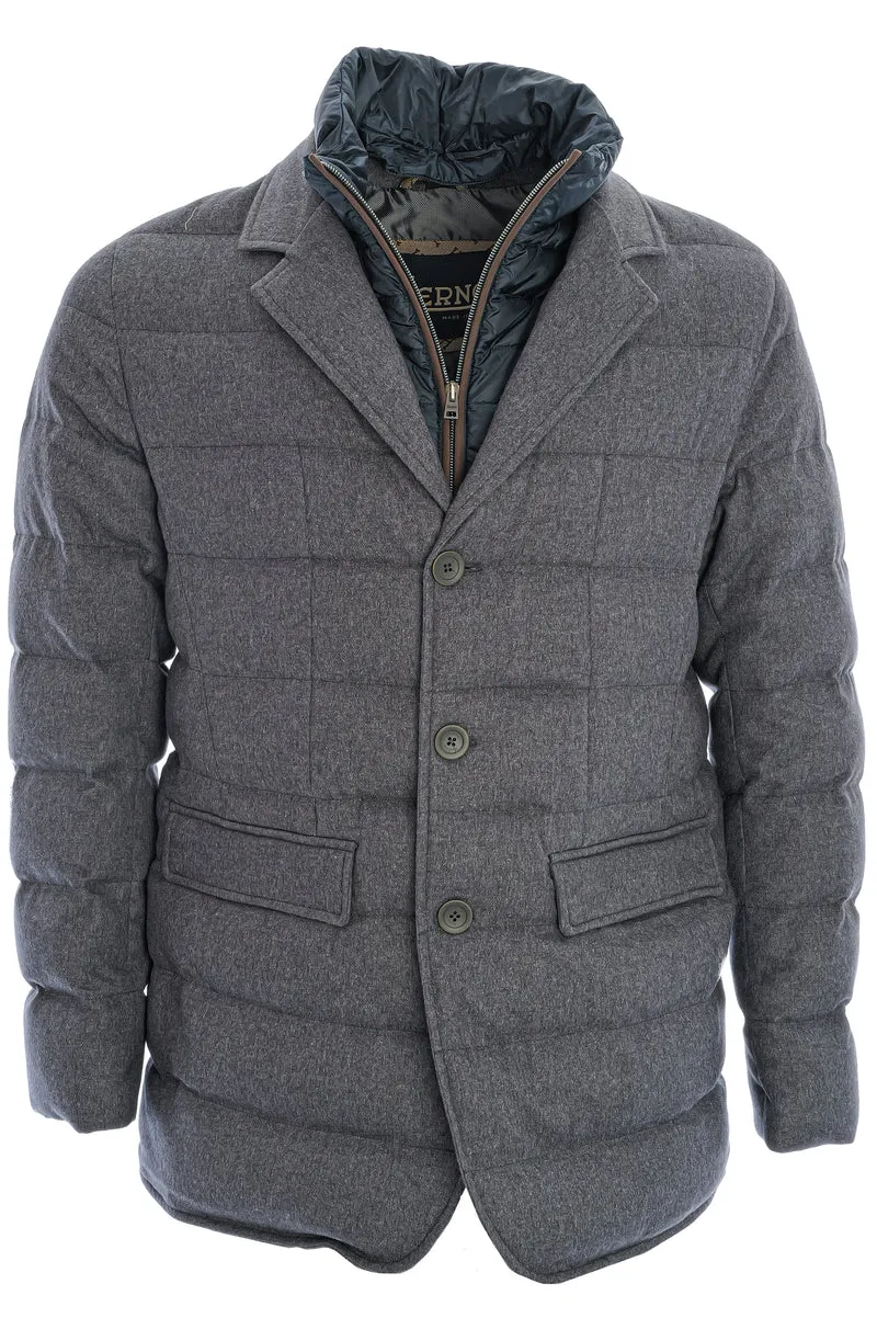 Daunenjacke im Blazer-Look Grau