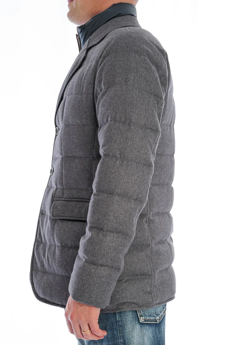 Daunenjacke im Blazer-Look Grau