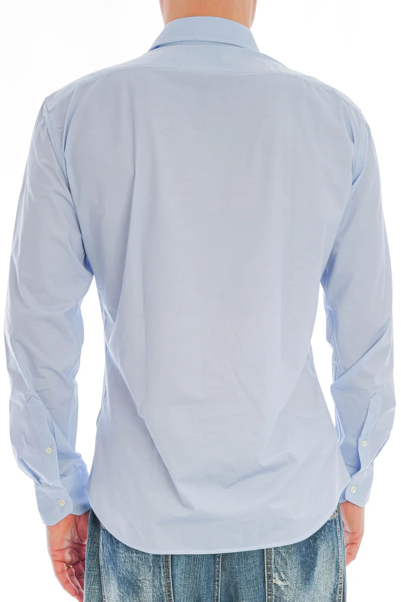 Stretchhemd Haifischkragen Blau