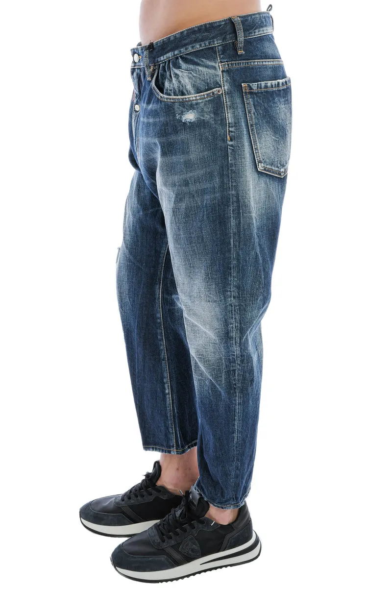 Jeans 'Be Cool Be Nice' Blau