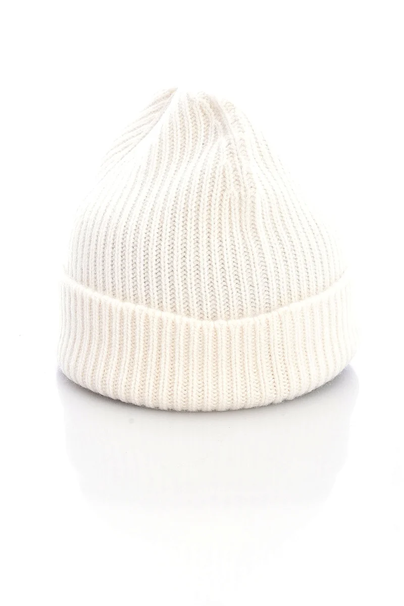 Kaschmirbeanie Weiß