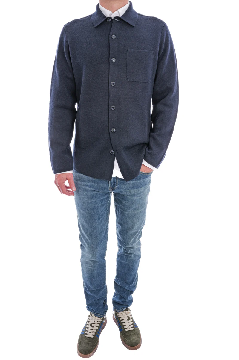 Wollstrickjacke 'Maurizio' Navy