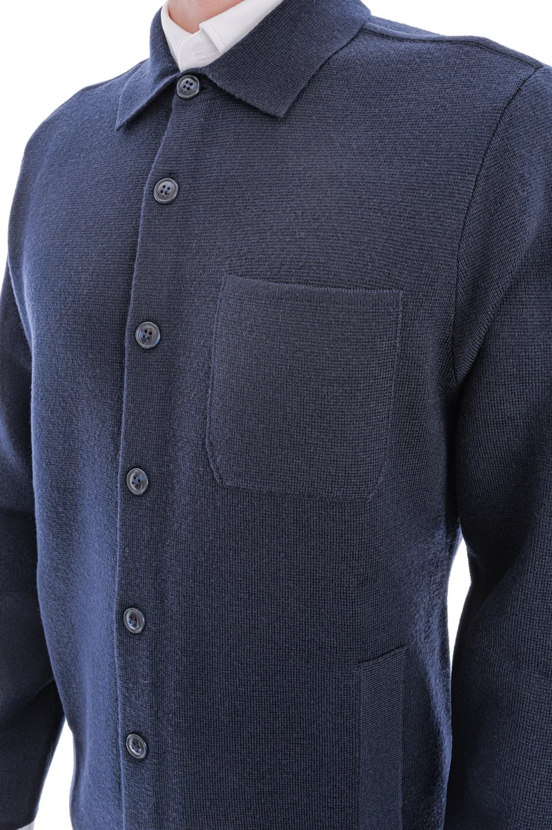 Wollstrickjacke 'Maurizio' Navy