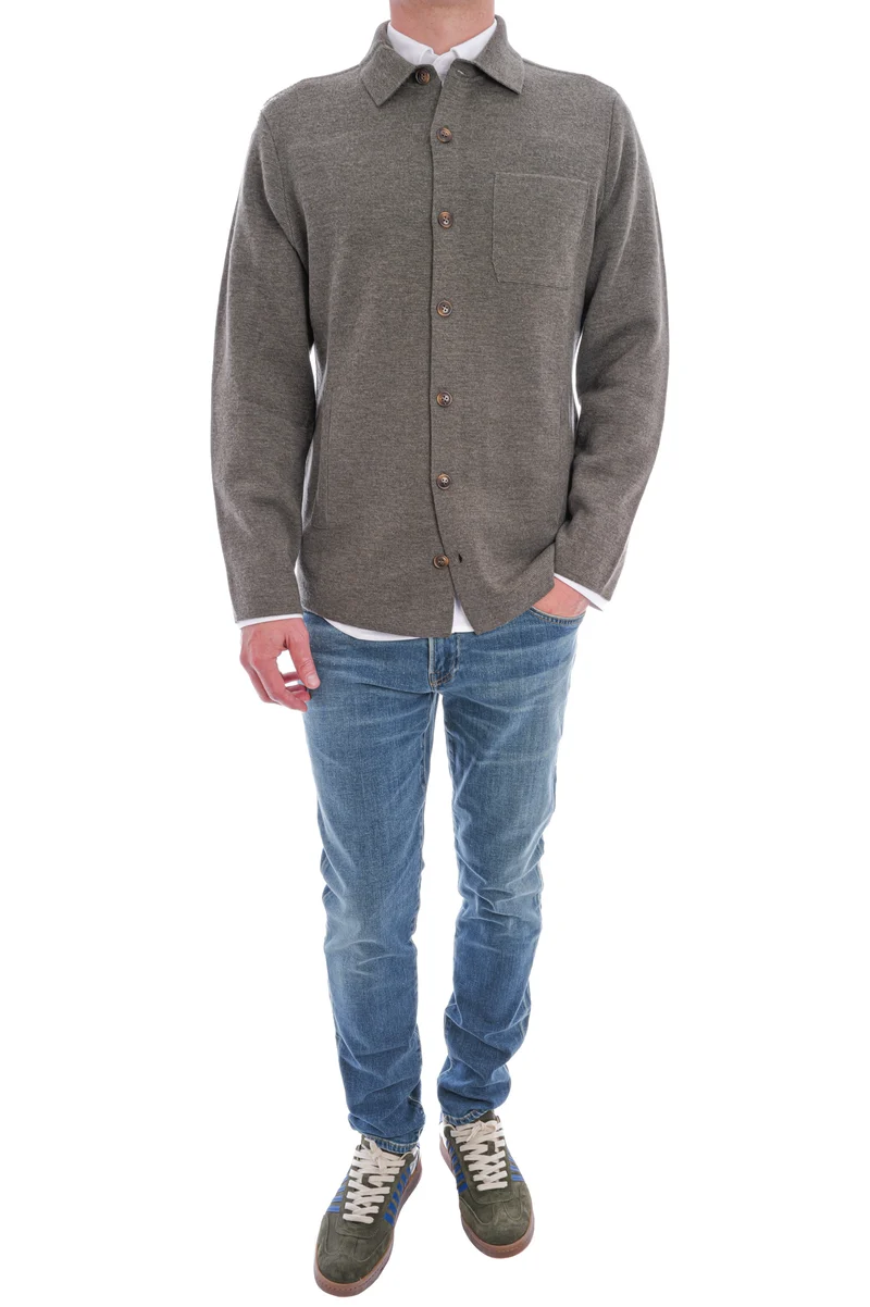 Wollstrickjacke 'Maurizio' Moosgrün