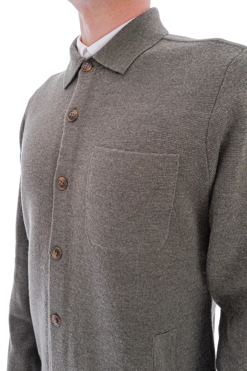 Wollstrickjacke 'Maurizio' Moosgrün