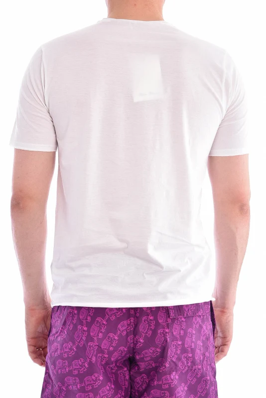 T-Shirt 'Enno' Weiß Rollsaum