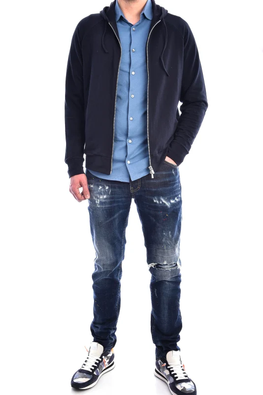 Jerseyhemd 'Otis Cla' Ozeanblau