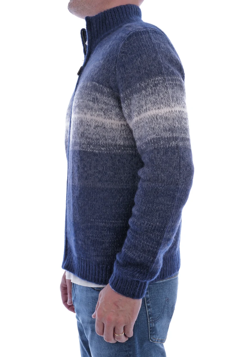 Kaschmirstrickjacke 'Felias Degrade' Midnight Alabaster