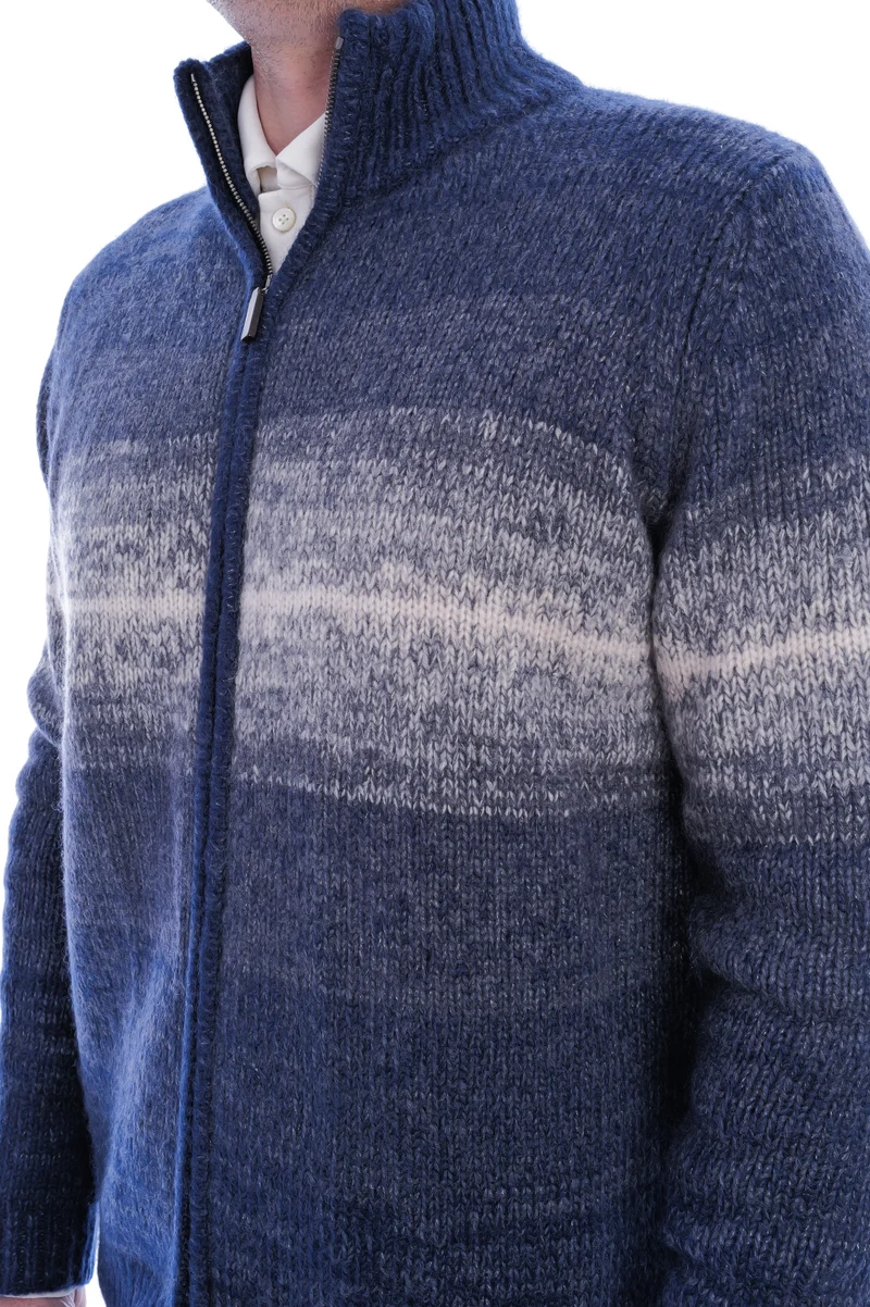Kaschmirstrickjacke 'Felias Degrade' Midnight Alabaster