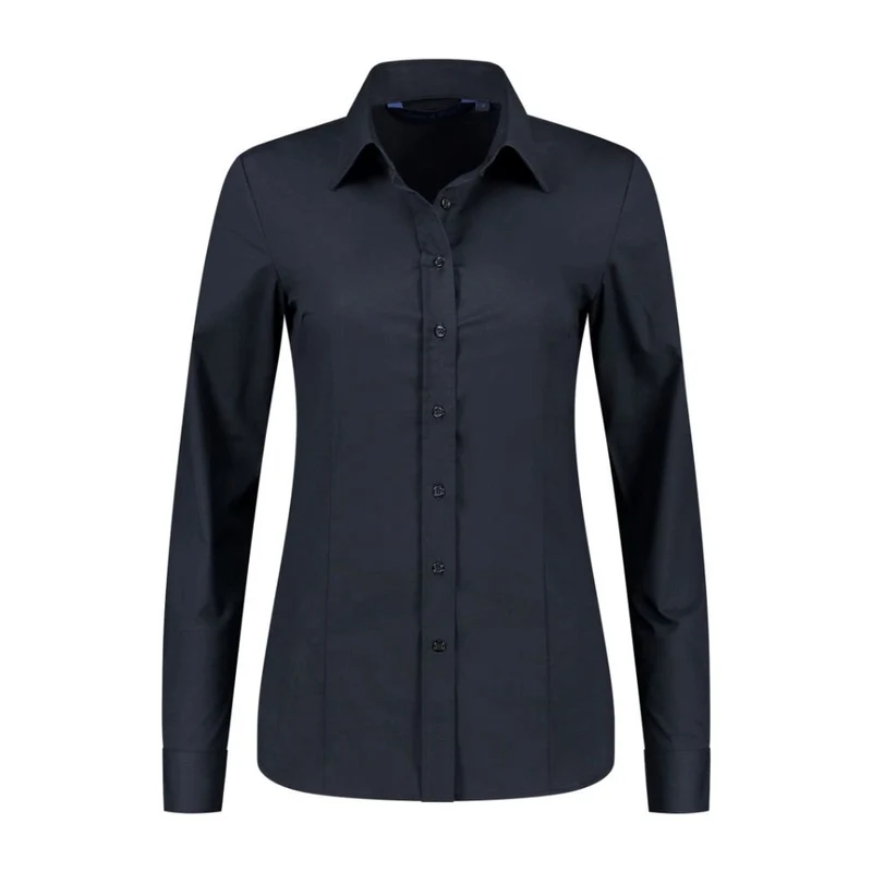 Lemon & Soda Dames Stretch Blouse Poplin Lange Mouw LEM3923