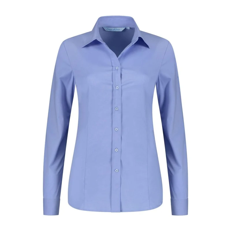 Lemon & Soda Dames Stretch Blouse Poplin Lange Mouw LEM3923