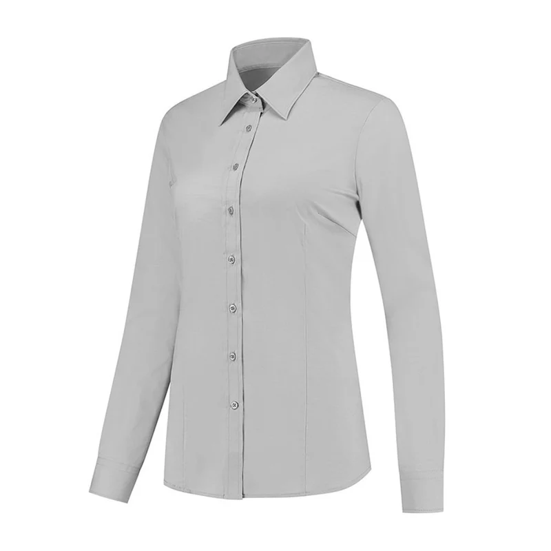 Lemon & Soda Dames Stretch Blouse Poplin Lange Mouw LEM3923