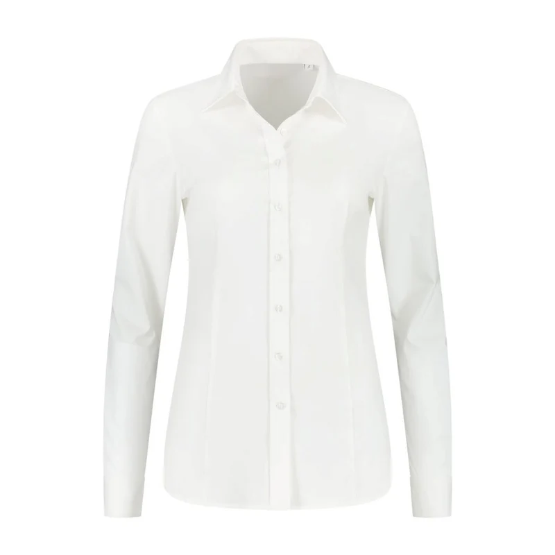Lemon & Soda Dames Stretch Blouse Poplin Lange Mouw LEM3923