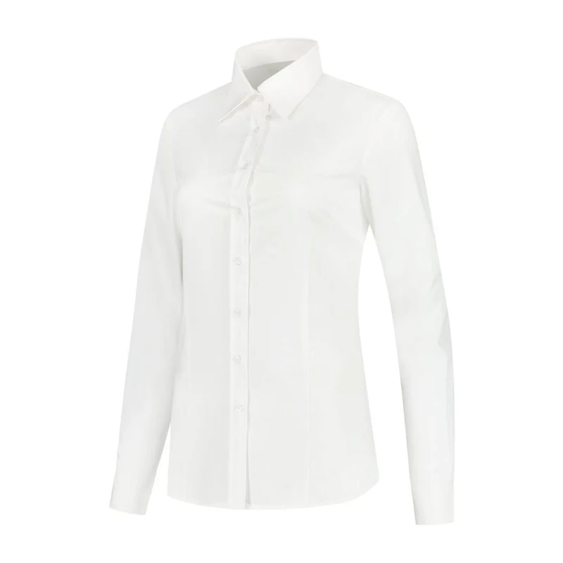 Lemon & Soda Dames Stretch Blouse Poplin Lange Mouw LEM3923