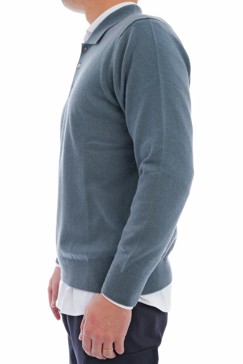Kaschmirpullover 'Jim' Stahlblau