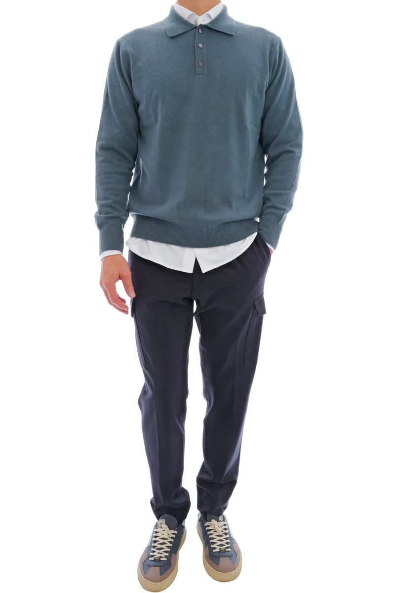 Kaschmirpullover 'Jim' Stahlblau