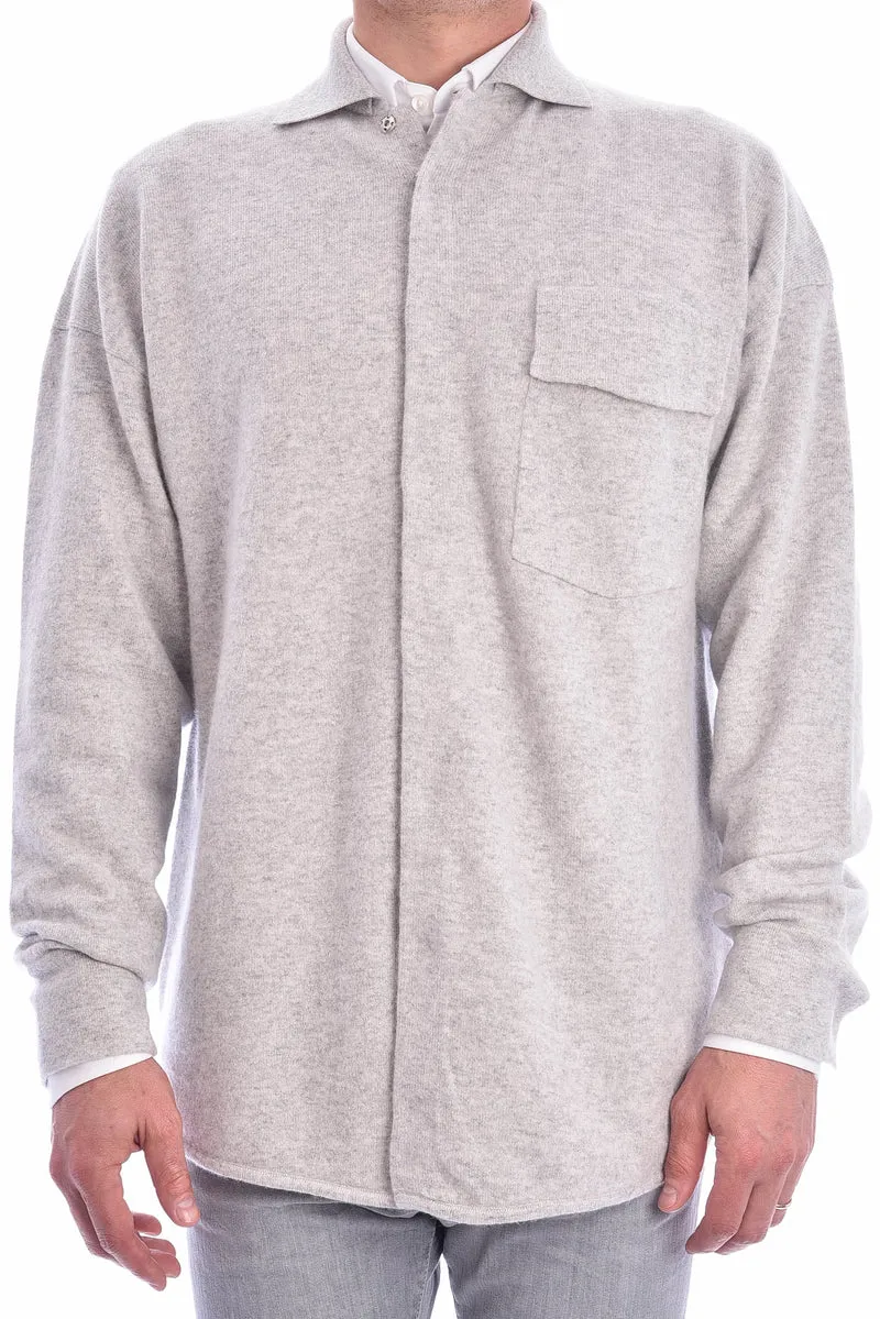 Strickjacke 'Barry' Hellgrau