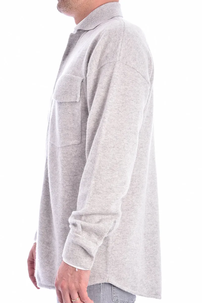 Strickjacke 'Barry' Hellgrau