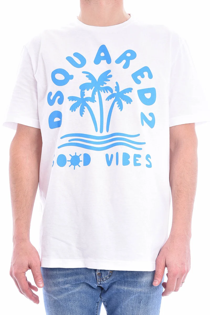 T-Shirt 'Good Vibes' Weiß