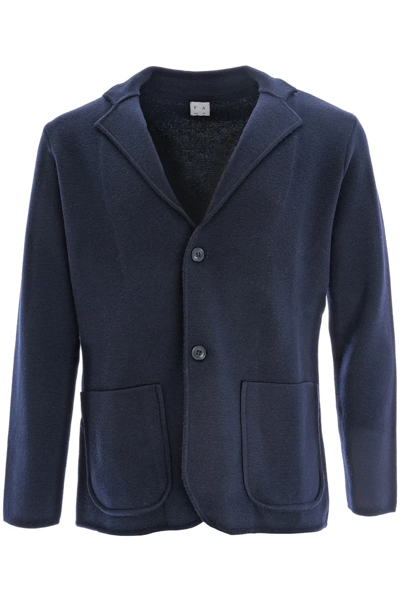Wollstrickjacke 'Balda' Navy