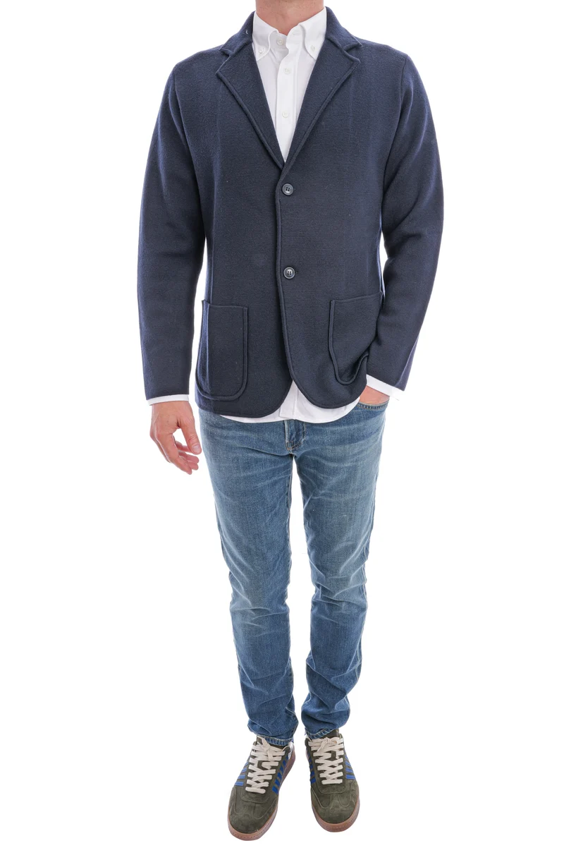 Wollstrickjacke 'Balda' Navy