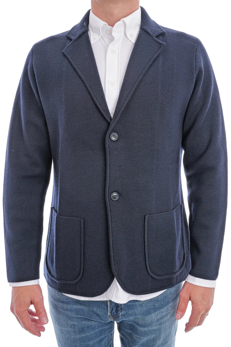 Wollstrickjacke 'Balda' Navy