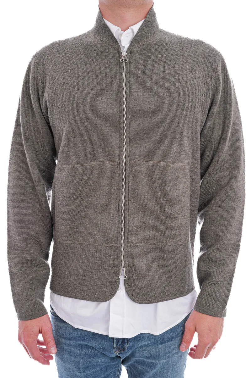 Wollstrickjacke Moosgrün
