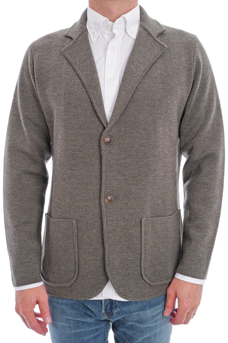 Wollstrickjacke 'Balda' Moosgrün