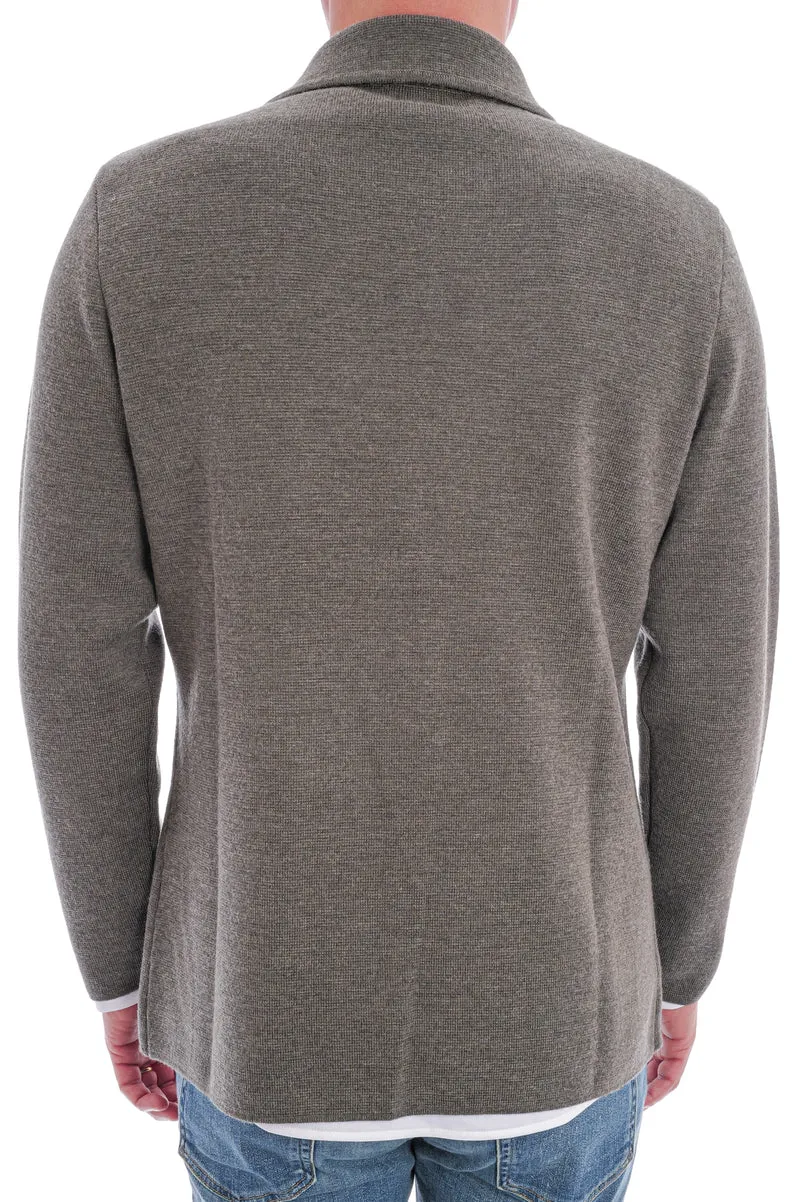 Wollstrickjacke 'Balda' Moosgrün