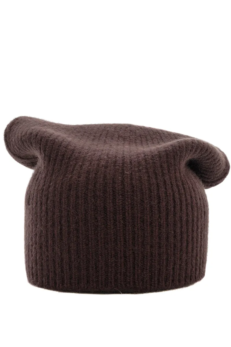 Kaschmirbeanie Braun