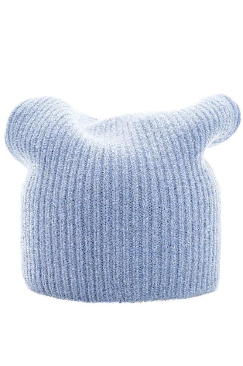 Kaschmirbeanie Hellblau