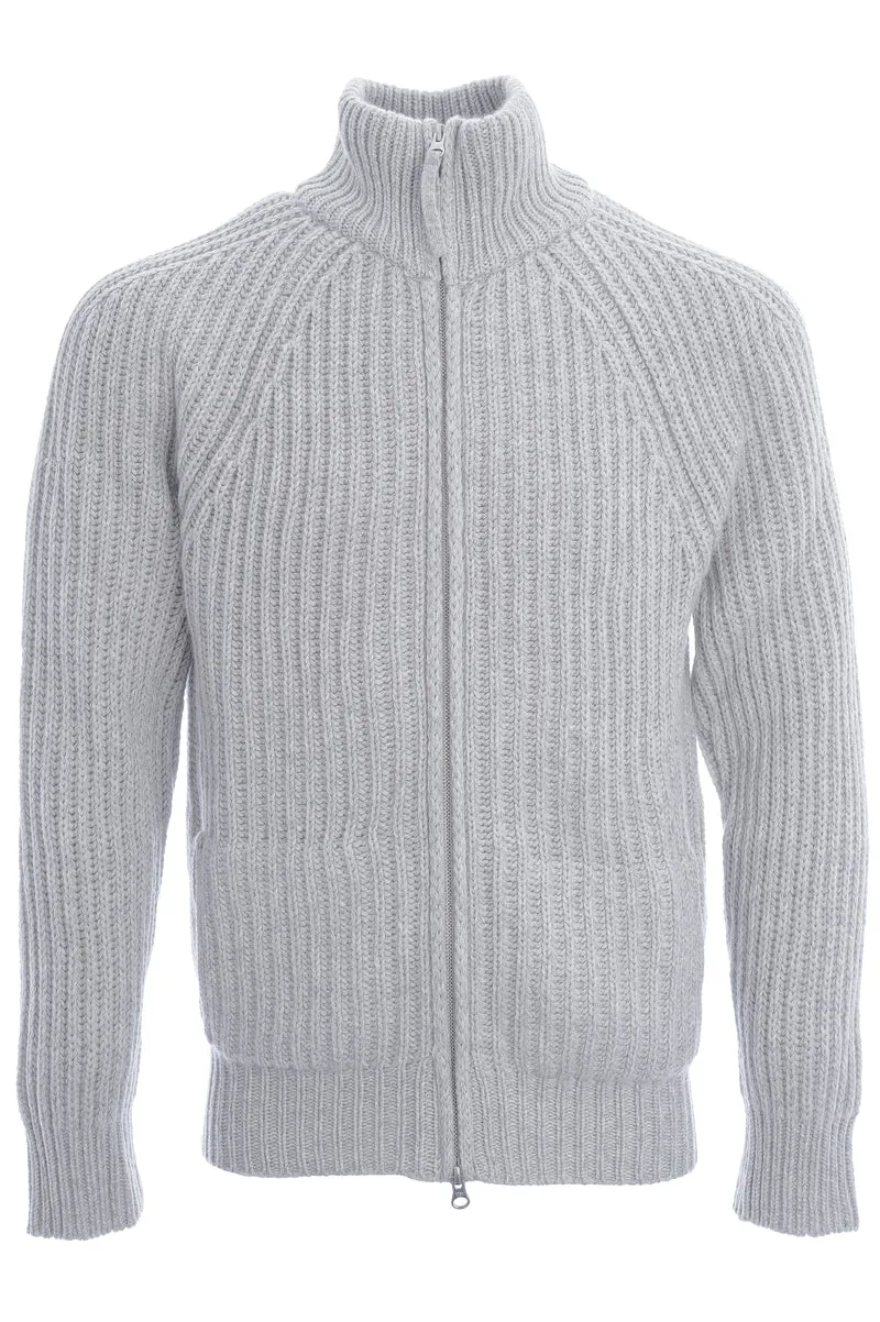 Kaschmirstrickjacke 'Nic' Nebelgrau