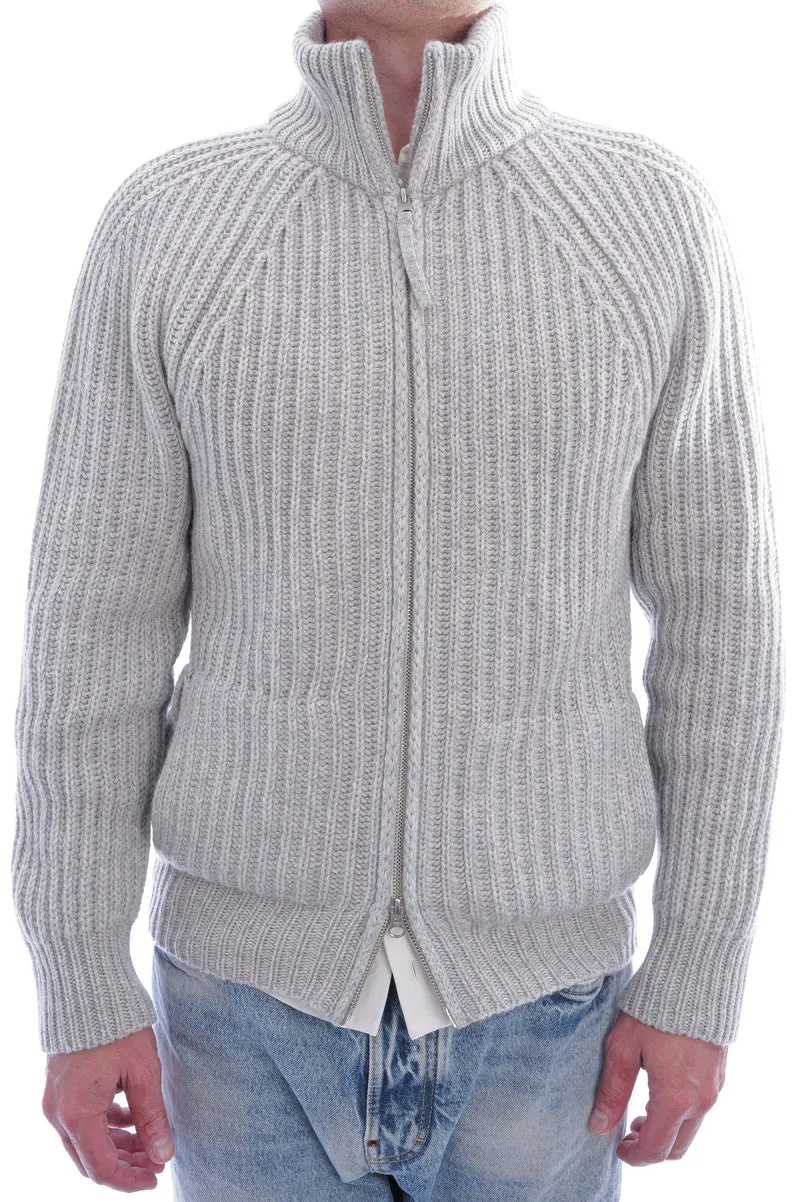 Kaschmirstrickjacke 'Nic' Nebelgrau