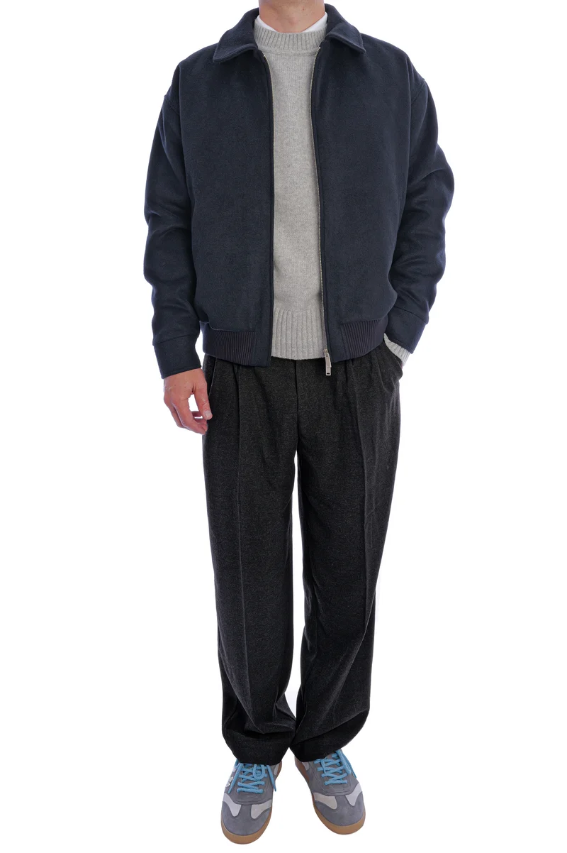Bundfaltenhose 'Bogota' Rauchgrau