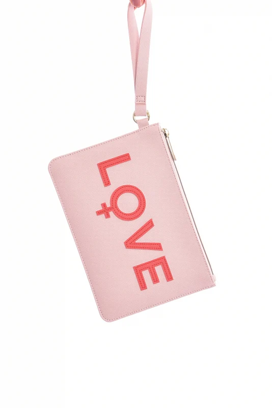 Kosmetiktasche 'Love' Blush Koralle