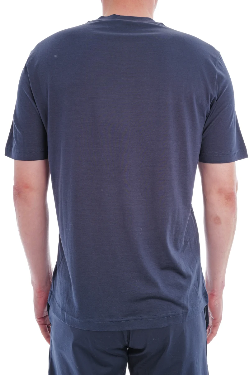 T-Shirt 'Eli' mit Seidenanteil Mittelblau