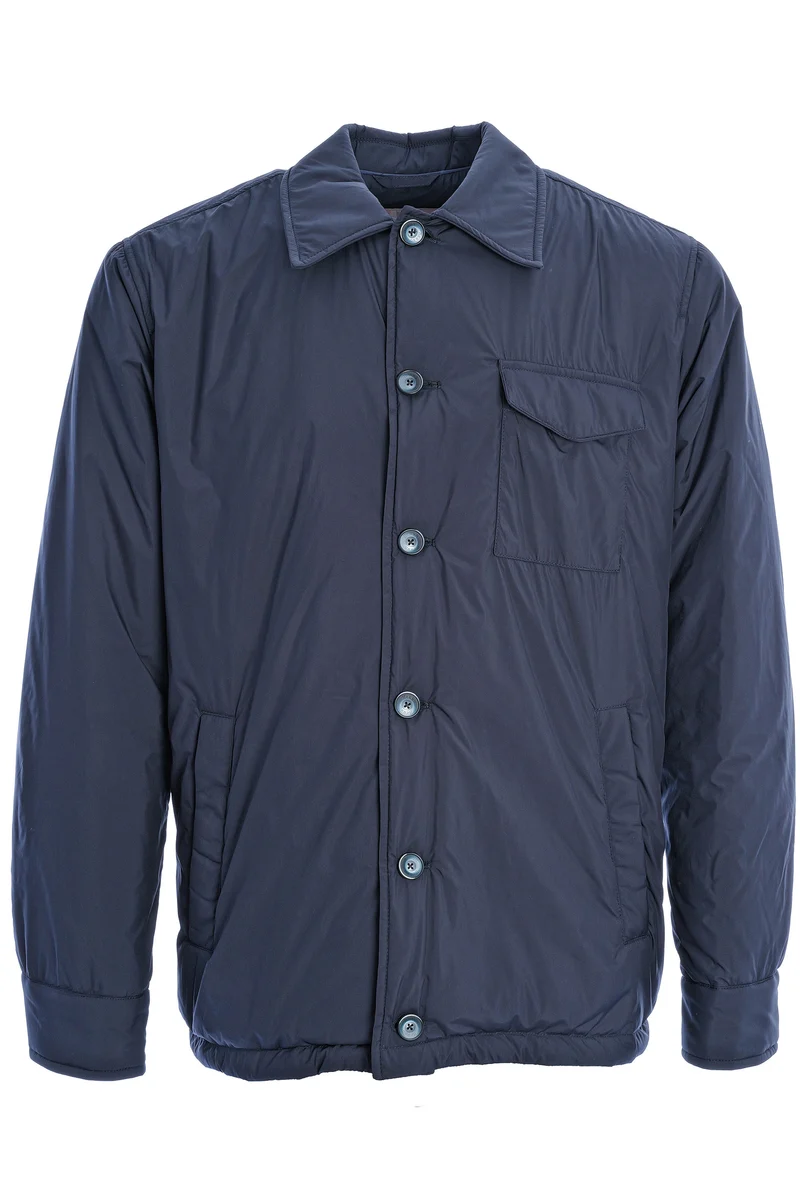 Gefüttertes Overshirt Blau