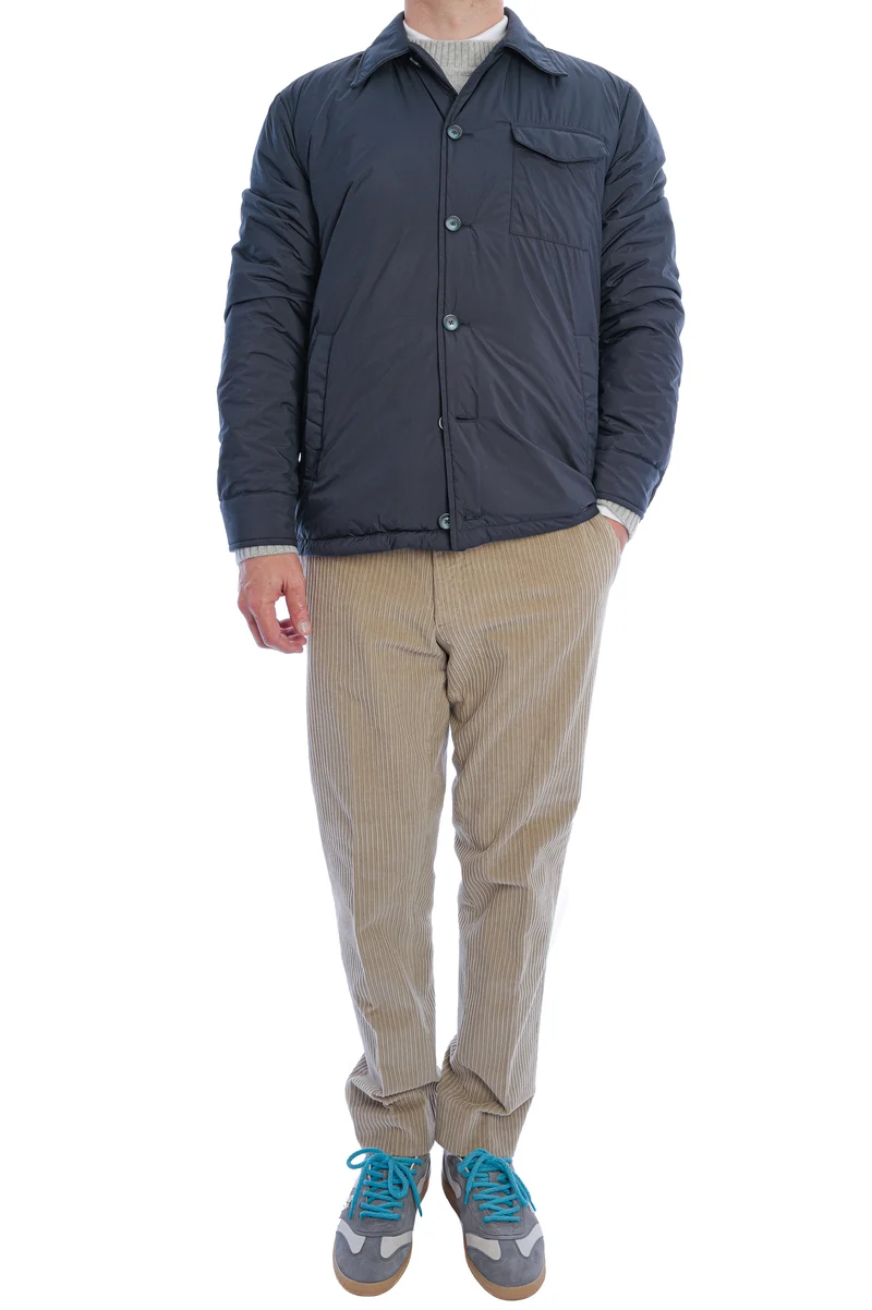 Gefüttertes Overshirt Blau