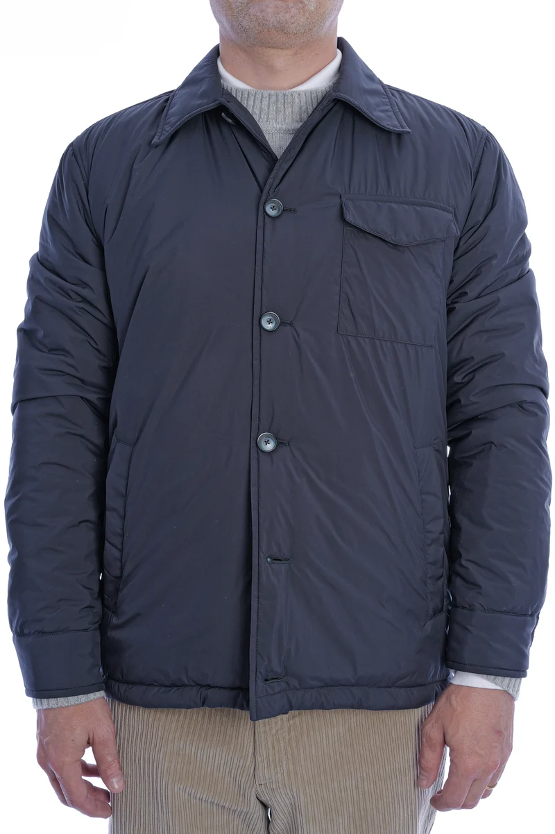 Gefüttertes Overshirt Blau