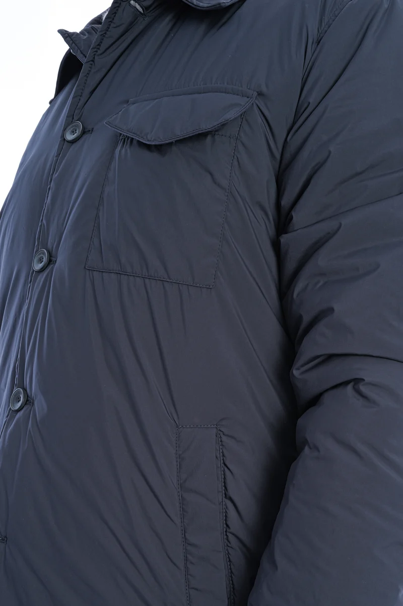 Gefüttertes Overshirt Blau