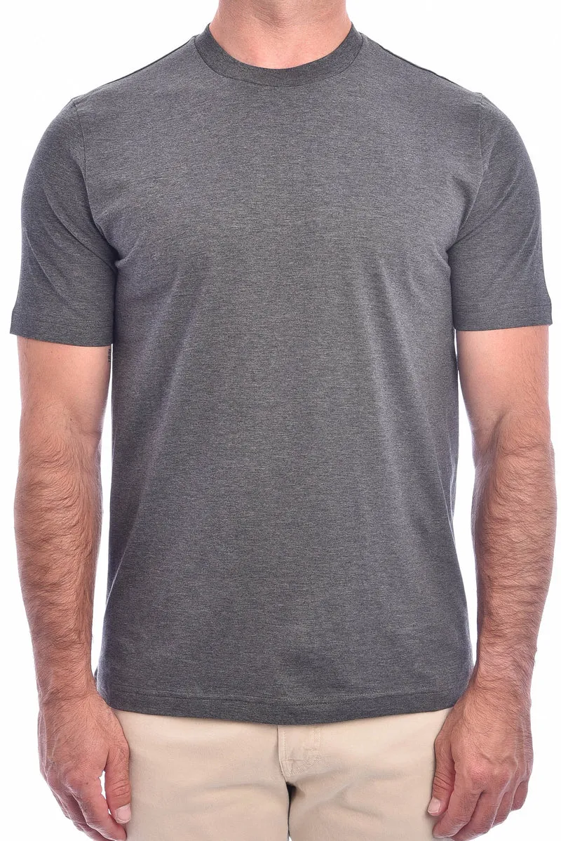 T-Shirt 'Eli Super 60' Grau Meliert