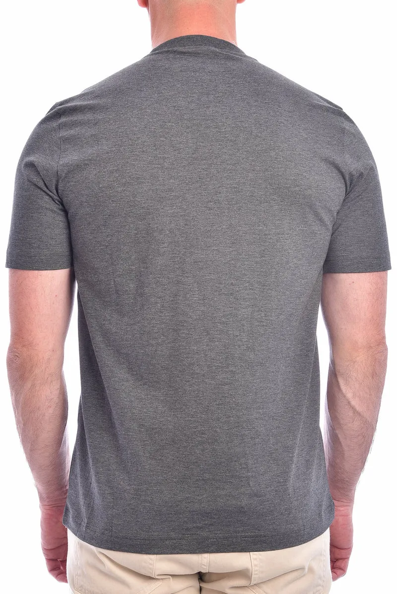 T-Shirt 'Eli Super 60' Grau Meliert
