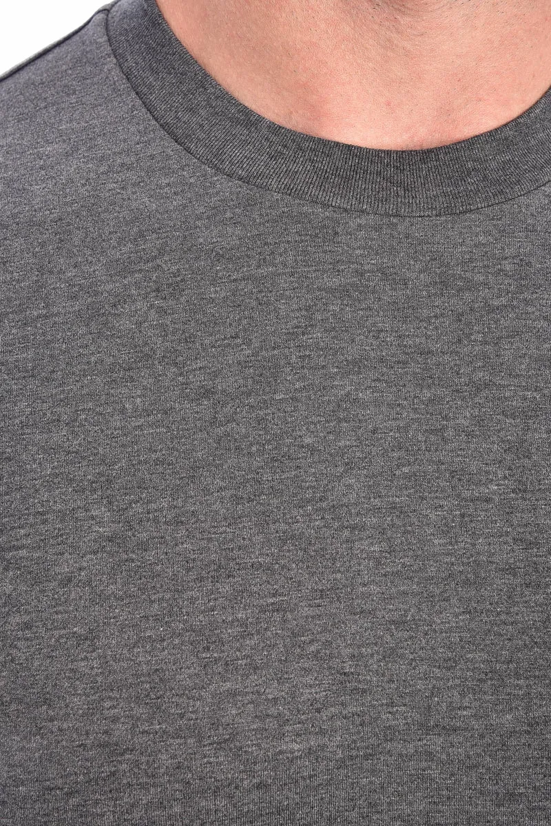 T-Shirt 'Eli Super 60' Grau Meliert