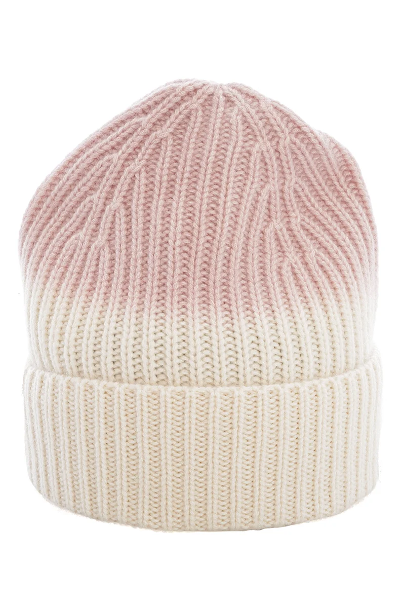 Kaschmirmütze Weißrosa